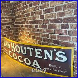 Vintage Enamel Sign -van Houtens Cocoa #5200