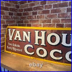 Vintage Enamel Sign -van Houtens Cocoa #5200