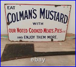 Vintage Enamel Signs Colmans Cooked Meats & Pies