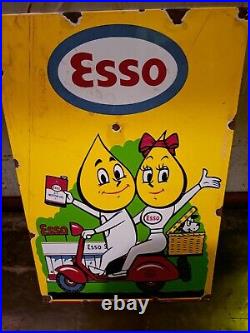 Vintage Enamel Signs Esso Oil Advertisement