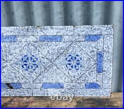 Vintage Enamel Splashback Panel Antique Original Kitchen Bathroom