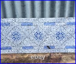 Vintage Enamel Splashback Panel Antique Original Kitchen Bathroom