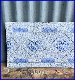 Vintage Enamel Splashback Panel Antique Original Kitchen Bathroom