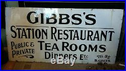 Vintage Enamel Station Restaurant Sign Bethnal Green Railway