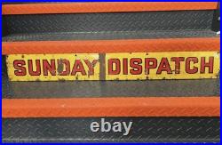 Vintage Enamel Sunday Dispatch Advertising Sign 100cm X 13cm
