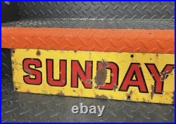 Vintage Enamel Sunday Dispatch Advertising Sign 100cm X 13cm