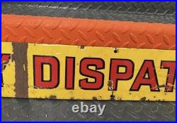 Vintage Enamel Sunday Dispatch Advertising Sign 100cm X 13cm