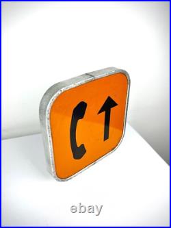 Vintage Enamel Telephone Sign Emergency Telephone Mid Century Railway Roadside Vintage Enamel Telephone Sign Emergency Telephone Mid Century Railway Roadside