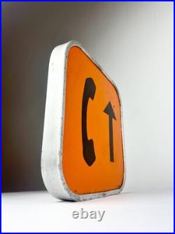 Vintage Enamel Telephone Sign Emergency Telephone Mid Century Railway Roadside Vintage Enamel Telephone Sign Emergency Telephone Mid Century Railway Roadside