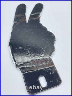 Vintage Enamel Victory Compliments Of Kendall Oil Corp Enamel Sign