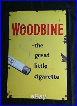 Vintage Enamel Wills Woodbine Sign