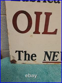 Vintage Enamel motor oil garage sign Shell Oil Can Sign 50cm X 33 Cm