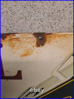 Vintage Enamel motor oil garage sign Shell Oil Can Sign 50cm X 33 Cm