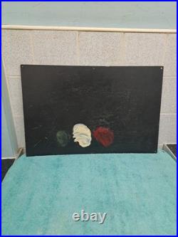 Vintage Enamel motor oil garage sign Shell Oil Can Sign 50cm X 33 Cm