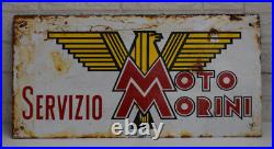 Vintage Enamel sign-Advertising Porcelain-Motot Morini Servizio-Reproduction