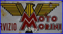 Vintage Enamel sign-Advertising Porcelain-Motot Morini Servizio-Reproduction