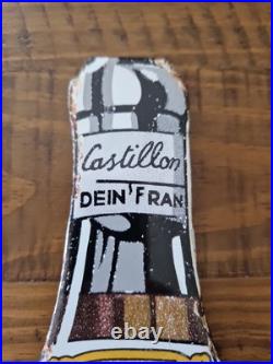 Vintage Enamel sign Castillon Brandy hanging sign original Vintage Enamel sign Castillon Brandy hanging sign original