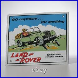Vintage Enamelled Metal Land Rover Series 1 Sign Transportation Embossed Collect