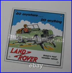 Vintage Enamelled Metal Land Rover Series 1 Sign Transportation Embossed Collect