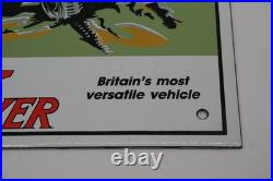 Vintage Enamelled Metal Land Rover Series 1 Sign Transportation Embossed Collect