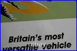 Vintage Enamelled Metal Land Rover Series 1 Sign Transportation Embossed Collect