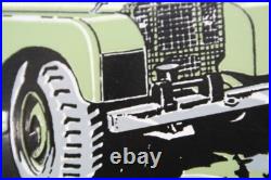 Vintage Enamelled Metal Land Rover Series 1 Sign Transportation Embossed Collect