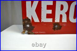 Vintage Esso Elephant Kerosene Enamel Sign 23x12 India Petrol Pump Oil BoardR21