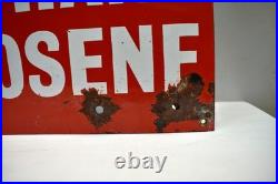 Vintage Esso Elephant Kerosene Enamel Sign 23x12 India Petrol Pump Oil BoardR21