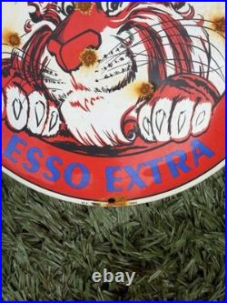 Vintage Esso put A Tiger In Ur Tank Enamel Sign