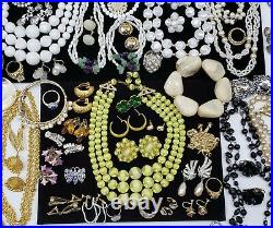 Vintage Estate Signed Costume Jewelry Lot Miriam Haskell, Joan Rivers, C Trifari