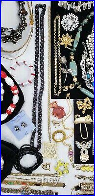 Vintage Estate Signed Costume Jewelry Lot Weiss, Trifari, Coro, Jonne, Kramer