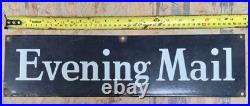 Vintage Evening Mail Enamel Newspaper Sign