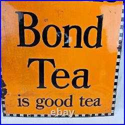 Vintage Extra Large Brooke Bond Tea Enamel Advertising Sign