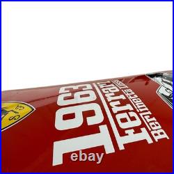 Vintage FERRARI 1963 Enamel Advertising Plaque Sign