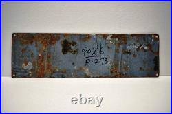 Vintage Favre Leuba Porcelain Enamel Sign 20x6 Bombay Calcutta Watch Advertising