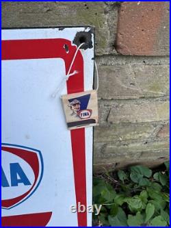 Vintage Fina FinaGaz Enamel Sign Oil