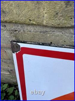 Vintage Fina FinaGaz Enamel Sign Oil