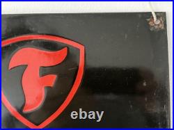 Vintage Firestone Enamel Advertising Sign