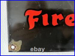 Vintage Firestone Enamel Advertising Sign