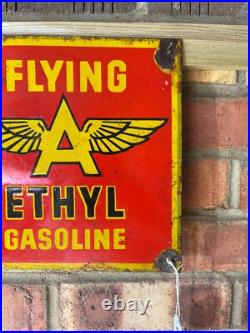 Vintage Flying A Ethyl gasoline enamel sign Vintage Flying A Ethyl gasoline enamel sign