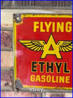Vintage Flying A Ethyl gasoline enamel sign Vintage Flying A Ethyl gasoline enamel sign