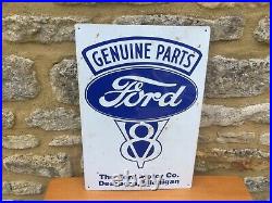 Vintage Ford Genuine Parts Enamel Sign