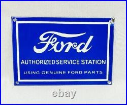 Vintage Ford Service Station Enamelled Metal Advertising Sign