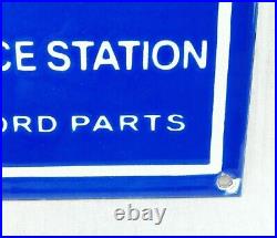 Vintage Ford Service Station Enamelled Metal Advertising Sign