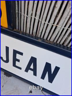 Vintage French 1970s Metal Enamel Hospital Street Road Sign