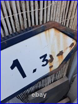 Vintage French 1970s Metal Enamel Hospital Street Road Sign