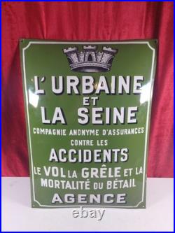 Vintage French Advertising Enamel Sign Death By Livestock Insurance