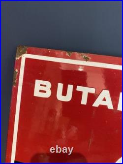 Vintage French Antargaz double sided enamel sign, 1970's