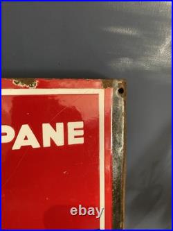 Vintage French Antargaz double sided enamel sign, 1970's