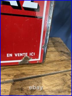 Vintage French Antargaz double sided enamel sign, 1970's